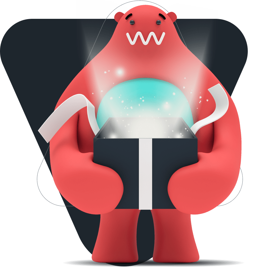 Mascot thumbs up